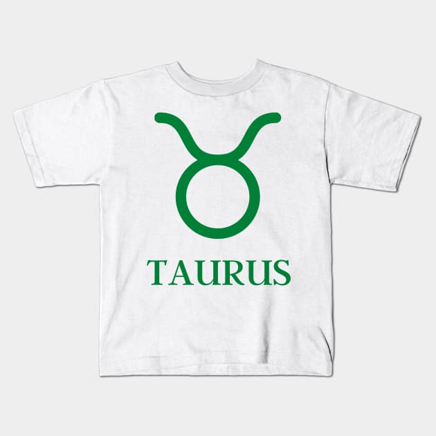 TAURUS SYMBOL Kids T-Shirt by Sun From West